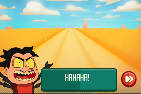 Four Arms engaging in a boss battle against the Magg-O-Nett Monster in the final stage, preparing to throw heavy rocks to strike the enemy.